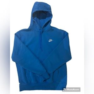 Nike Size Medium Blue Turquoise Hooded Sweatshirt